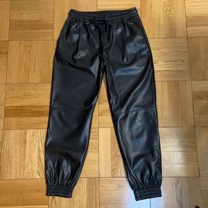 Zara Leather Joggers